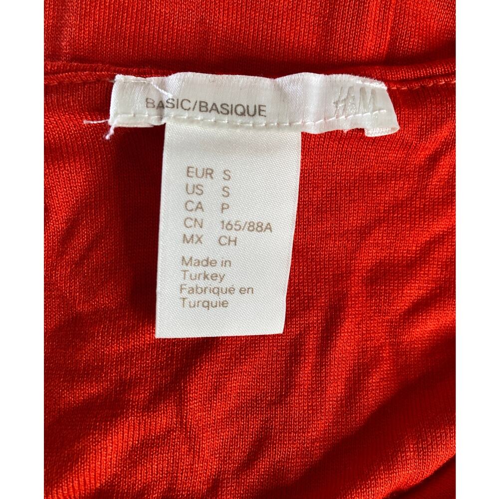 H&M Red Sleeveless Swing Dress Womens Small Flowy Casual Mini - Picture 4 of 7